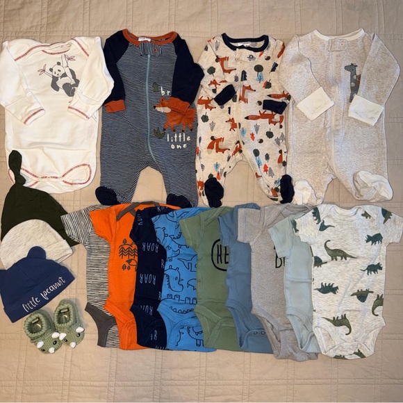 (36 Pieces) Mixed Lot Of Baby Boy Newborn Clothes - Picture 7 of 11